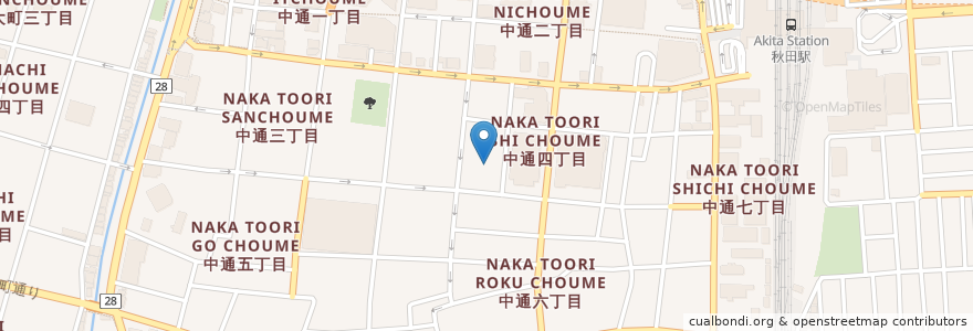 Mapa de ubicacion de Tokiファッション工科専門学校 en 일본, 아키타현, 秋田市.