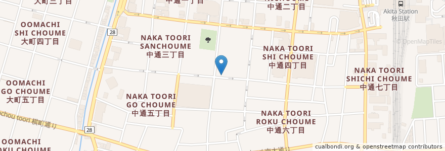 Mapa de ubicacion de ポプラ屋司 en Japan, Akita Prefecture, Akita.