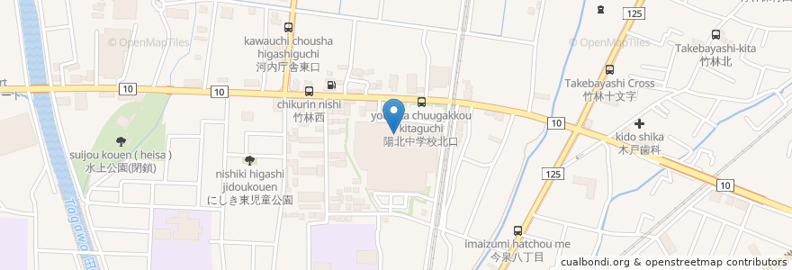 Mapa de ubicacion de マクドナルド en Jepun, 栃木県, 宇都宮市.
