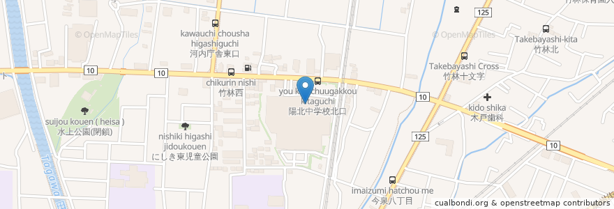 Mapa de ubicacion de ケンタッキーフライドチキン en ژاپن, 栃木県, 宇都宮市.