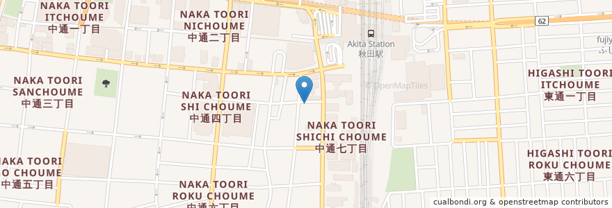 Mapa de ubicacion de 宇の丸寿司 en Japonya, 秋田県, 秋田市.