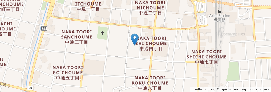 Mapa de ubicacion de 秋田福祉専門学校 en Jepun, 秋田県, 秋田市.
