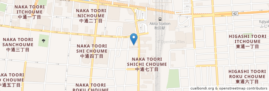Mapa de ubicacion de 留り木 en Giappone, Prefettura Di Akita, 秋田市.
