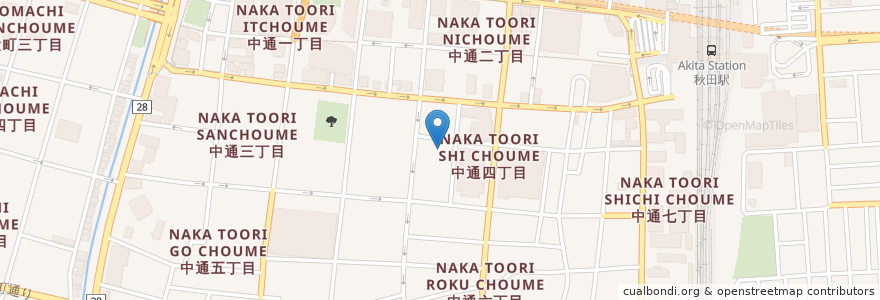 Mapa de ubicacion de 秋田情報ビジネス専門学校 en Япония, Акита, 秋田市.