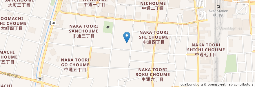 Mapa de ubicacion de 小泉病院 en 日本, 秋田県, 秋田市.