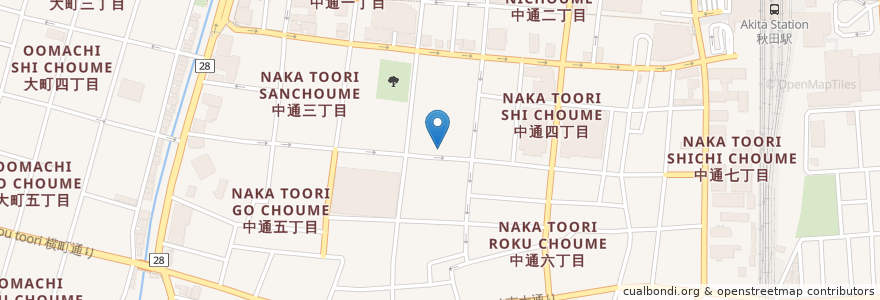 Mapa de ubicacion de グランマ en Giappone, Prefettura Di Akita, 秋田市.