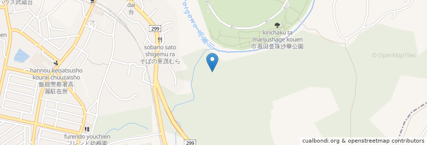 Mapa de ubicacion de 愛宕神社 en 日本, 埼玉県, 日高市.
