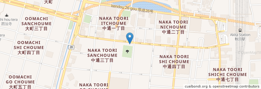 Mapa de ubicacion de 山崎耳鼻咽喉科医院 en ژاپن, 秋田県, 秋田市.