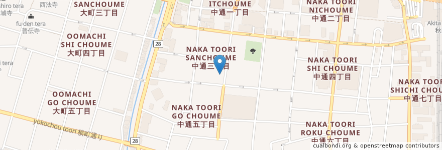 Mapa de ubicacion de 安倍歯科医院 en 日本, 秋田県, 秋田市.