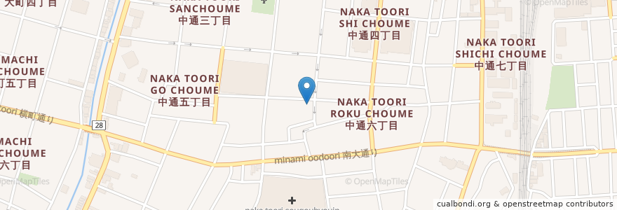 Mapa de ubicacion de 味利食堂 en 日本, 秋田県, 秋田市.