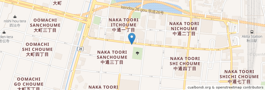 Mapa de ubicacion de ミーゴ en Japan, 秋田県, 秋田市.