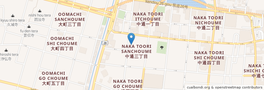 Mapa de ubicacion de 小川内科医院 en 日本, 秋田県, 秋田市.
