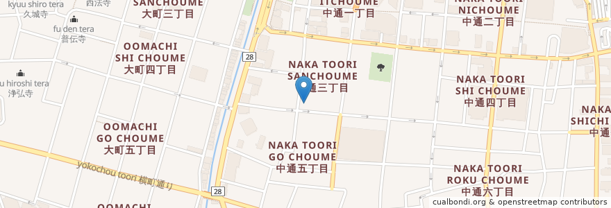 Mapa de ubicacion de 長谷山内科医院 en 日本, 秋田県, 秋田市.