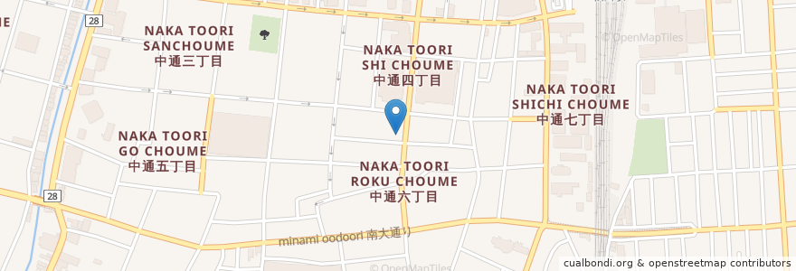 Mapa de ubicacion de 中通よつば薬局 en 日本, 秋田県, 秋田市.