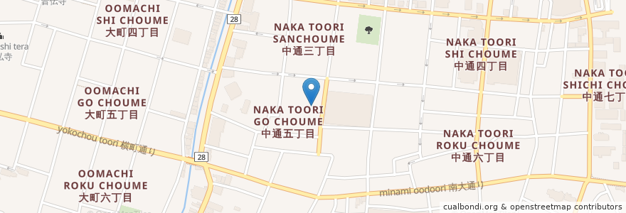 Mapa de ubicacion de 笠松医院 en Giappone, Prefettura Di Akita, 秋田市.