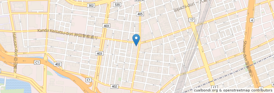Mapa de ubicacion de ゆで太郎 en Japan, Tokio, 千代田区.
