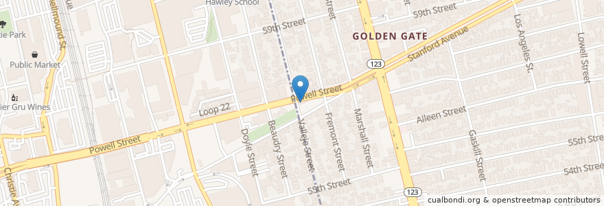 Mapa de ubicacion de Dentist Bryan D. Haynes en 미국, 캘리포니아주, 앨러미다 군, Emeryville.