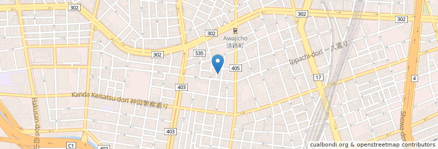 Mapa de ubicacion de ぢどり屋 en Giappone, Tokyo, Chiyoda.