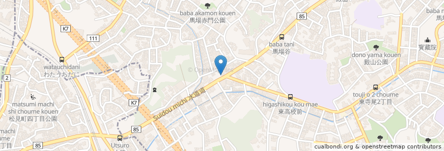 Mapa de ubicacion de 新村歯科 en 일본, 가나가와현, 요코하마시, 鶴見区.
