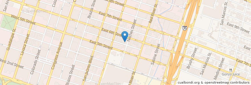 Mapa de ubicacion de Chez Nous en Estados Unidos Da América, Texas, Travis County, Austin.
