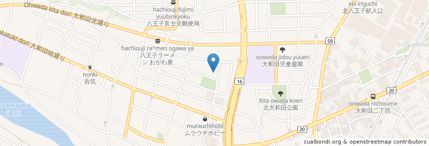 Mapa de ubicacion de 八王子ルーテル教会 en Japan, 東京都, 八王子市.