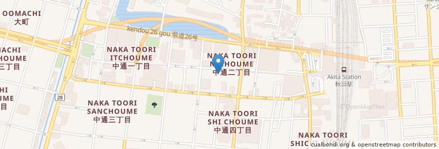 Mapa de ubicacion de ラ・グロッタ en 日本, 秋田県, 秋田市.