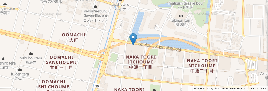 Mapa de ubicacion de 千秋ひろこうじ眼科医院 en Japan, Präfektur Akita, 秋田市.
