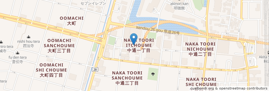 Mapa de ubicacion de バー ロータス en Jepun, 秋田県, 秋田市.
