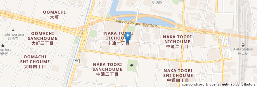 Mapa de ubicacion de さきがけニュースカフェ en 일본, 아키타현, 秋田市.