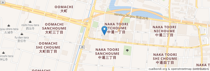 Mapa de ubicacion de 仲小路皮膚科医院 en 日本, 秋田県, 秋田市.