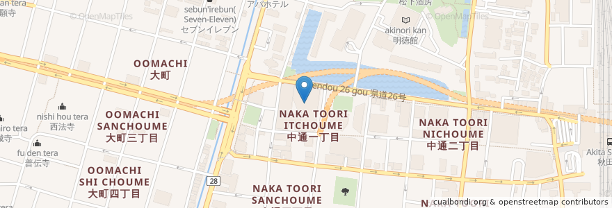 Mapa de ubicacion de 整形外科医院 クリニカ・オルト en Japão, 秋田県, 秋田市.