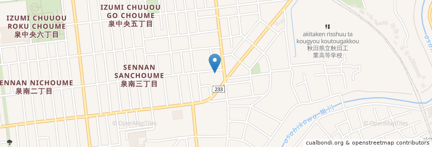 Mapa de ubicacion de Akita Bank en Japan, Akita Prefecture, Akita.