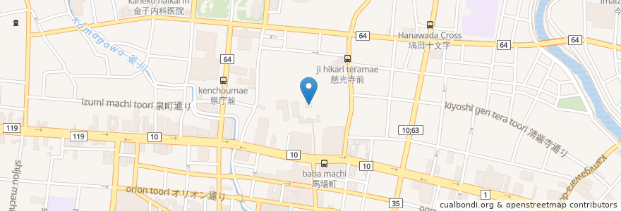 Mapa de ubicacion de 宇都宮二荒山神社 en اليابان, 栃木県, 宇都宮市.