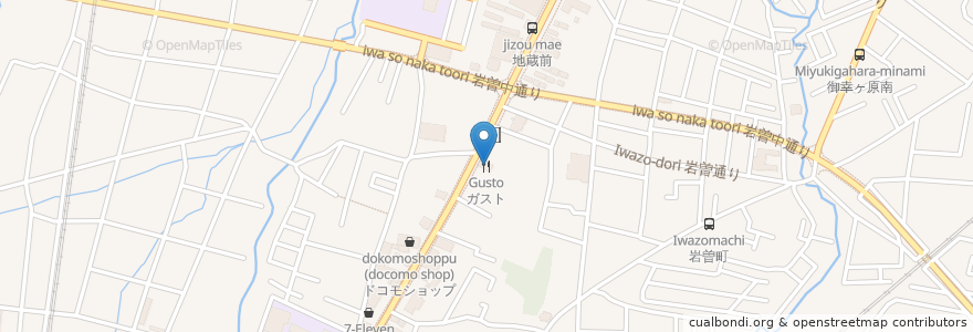 Mapa de ubicacion de ガスト en ژاپن, 栃木県, 宇都宮市.