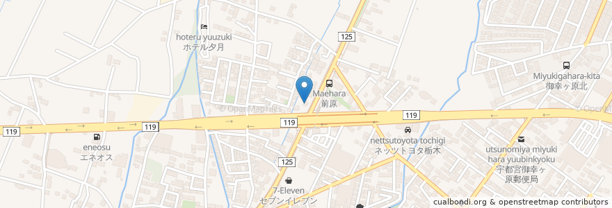 Mapa de ubicacion de 焼肉ももや en Japan, 栃木県, 宇都宮市.