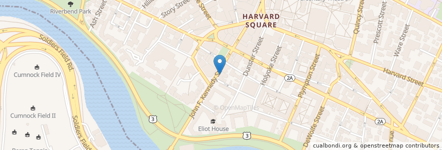 Mapa de ubicacion de Shays Pub and Wine Bar en Amerika Syarikat, Massachusetts, Middlesex County, Cambridge.