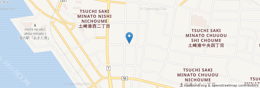 Mapa de ubicacion de みれん en Giappone, Prefettura Di Akita, 秋田市.