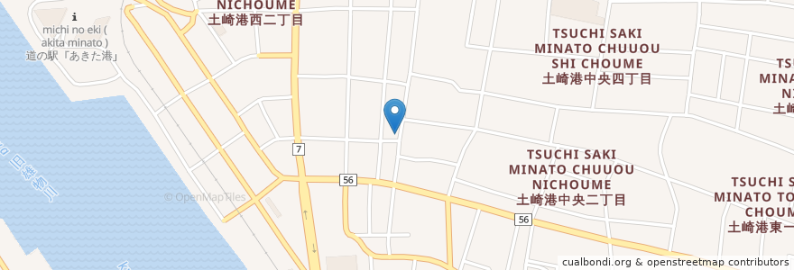 Mapa de ubicacion de みどり en Япония, Акита, 秋田市.