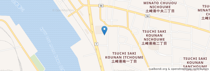 Mapa de ubicacion de 御蔵町稲荷神社 en Japón, Prefectura De Akita, 秋田市.
