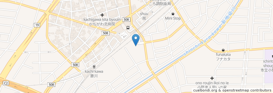 Mapa de ubicacion de 笑笑亭 en 日本, 愛知県, 春日井市.