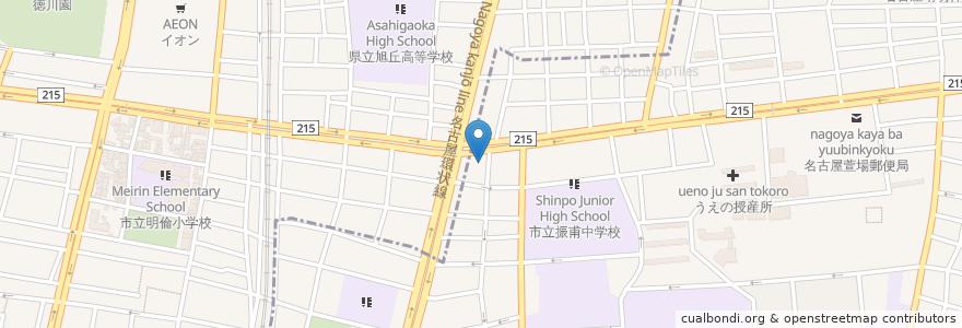 Mapa de ubicacion de できまちセンター en Japan, Aichi Prefecture, Nagoya, Higashi Ward, Chikusa Ward.