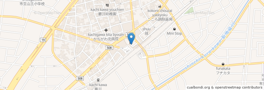 Mapa de ubicacion de 勝川駅前 en Japan, Präfektur Aichi, 春日井市.