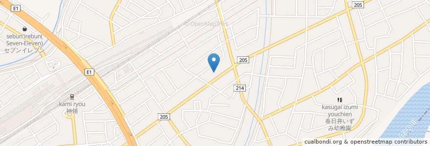 Mapa de ubicacion de かっぱ寿司 en 日本, 愛知県, 春日井市.