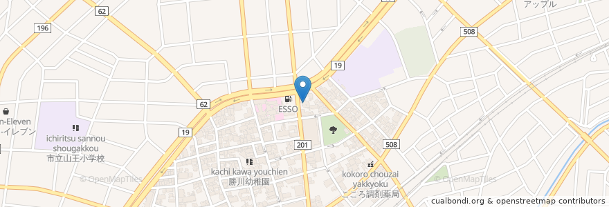 Mapa de ubicacion de 勝川医院 en 日本, 愛知県, 春日井市.
