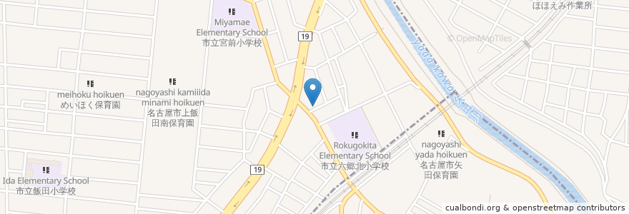 Mapa de ubicacion de ひらい内科クリニック en Japan, Aichi Prefecture, Nagoya, Kita Ward.