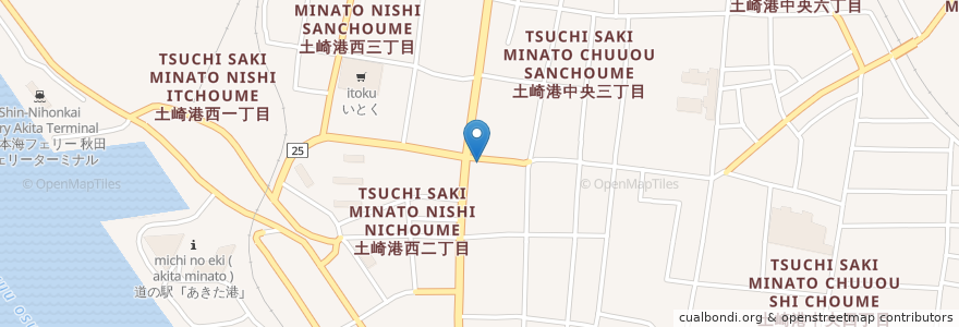 Mapa de ubicacion de 季節料理 けんちゃん en 일본, 아키타현, 秋田市.