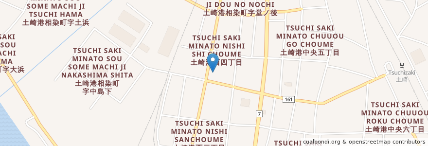 Mapa de ubicacion de 土崎消防署 en Japão, 秋田県, 秋田市.