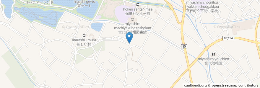 Mapa de ubicacion de 浅間神社(赤松浅間社) en Japão, 埼玉県, 南埼玉郡, 宮代町.