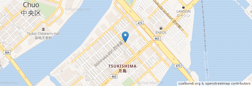 Mapa de ubicacion de 三井住友銀行 en Japão, Tóquio, 中央区.