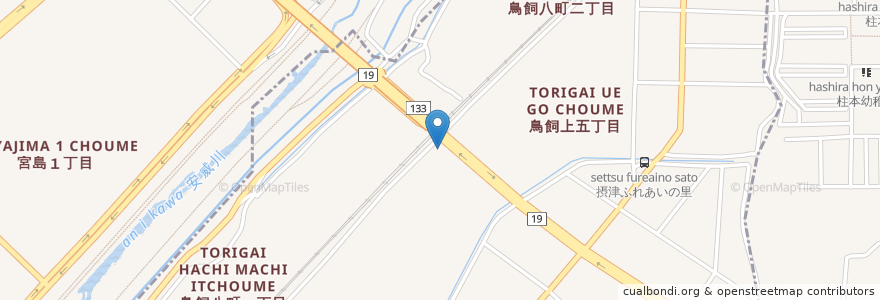 Mapa de ubicacion de ひろべえ en 日本, 大阪府, 摂津市.